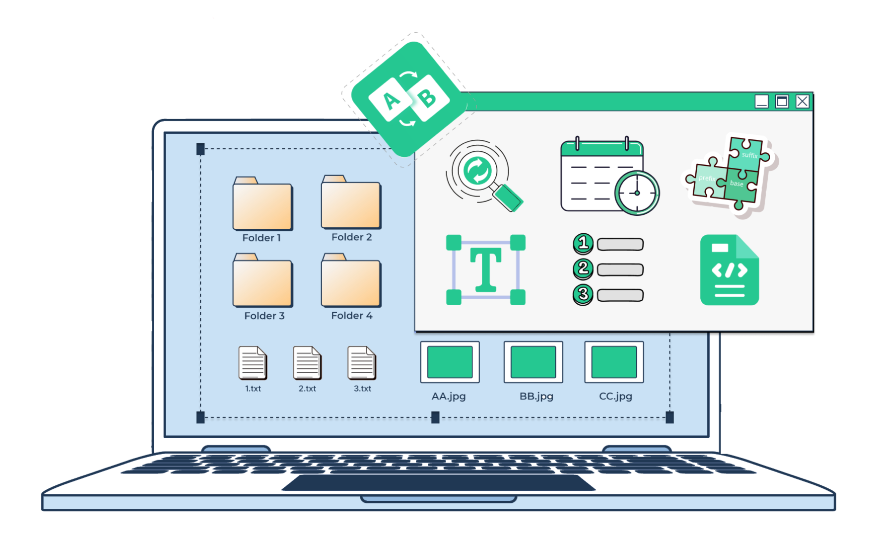 Anpassbare Benennungsregeln