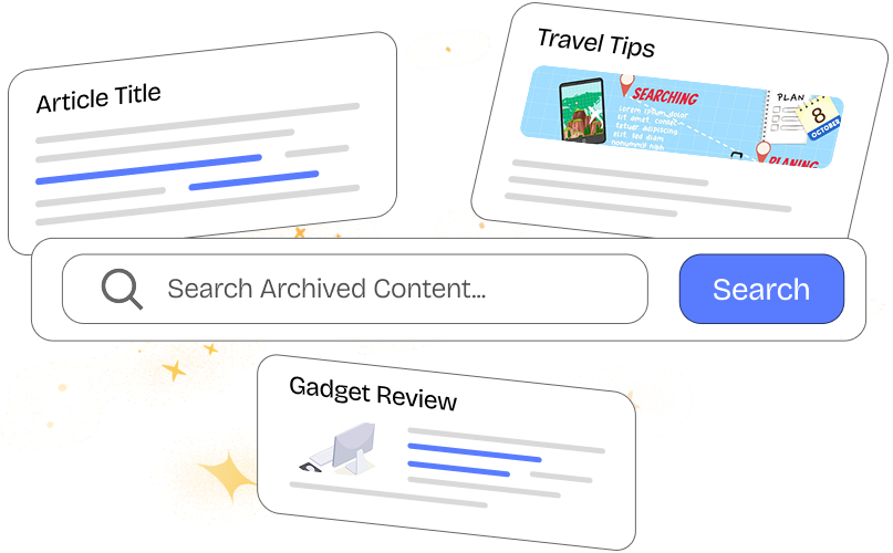 Search archived content