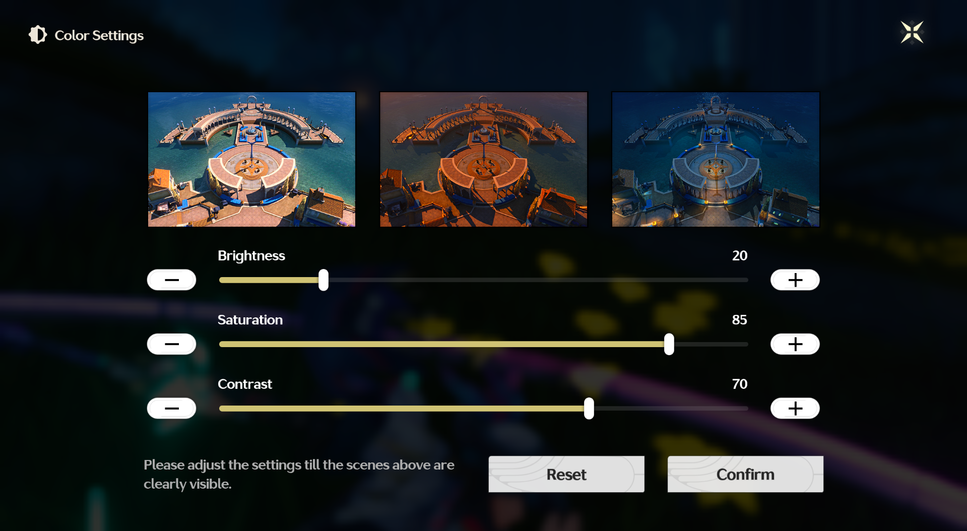 adjust in game colors
