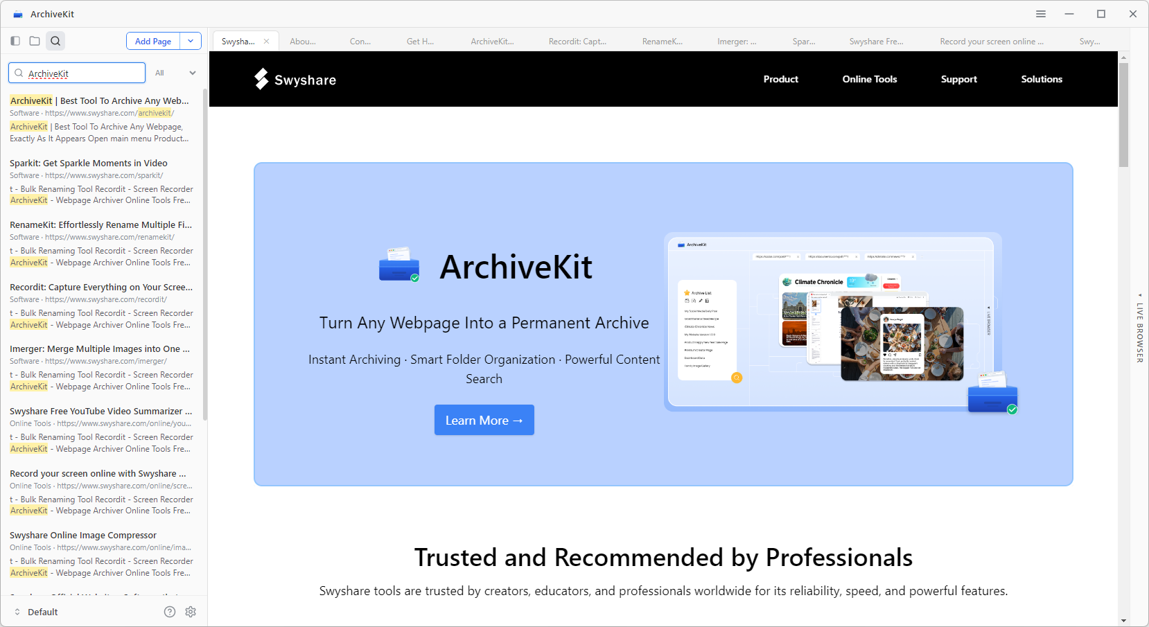 archive search archives