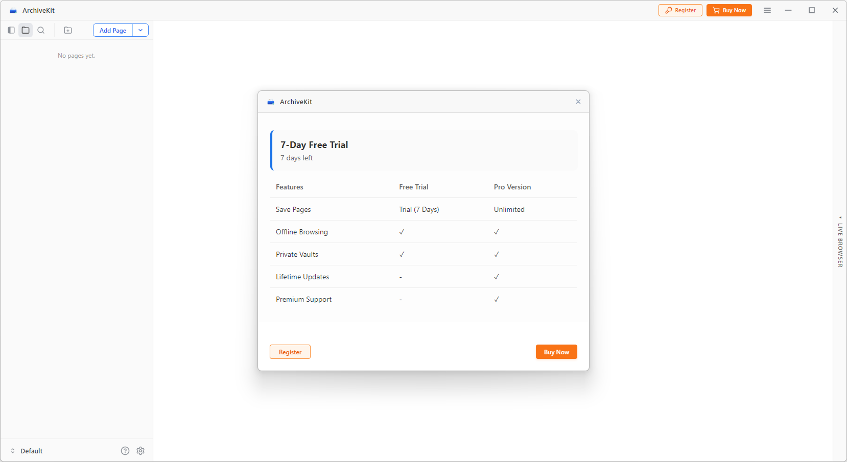 archivekit 7 days free trial