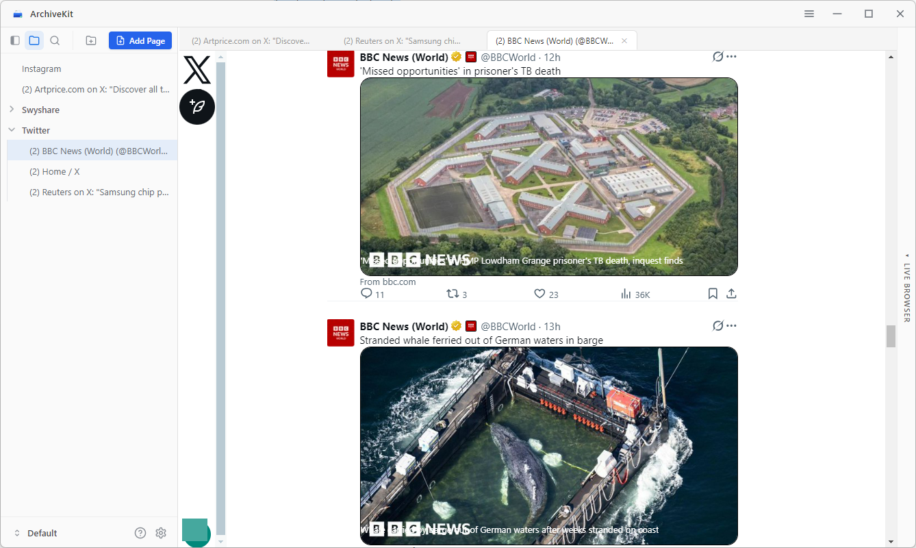 archivekit archive twitter account
