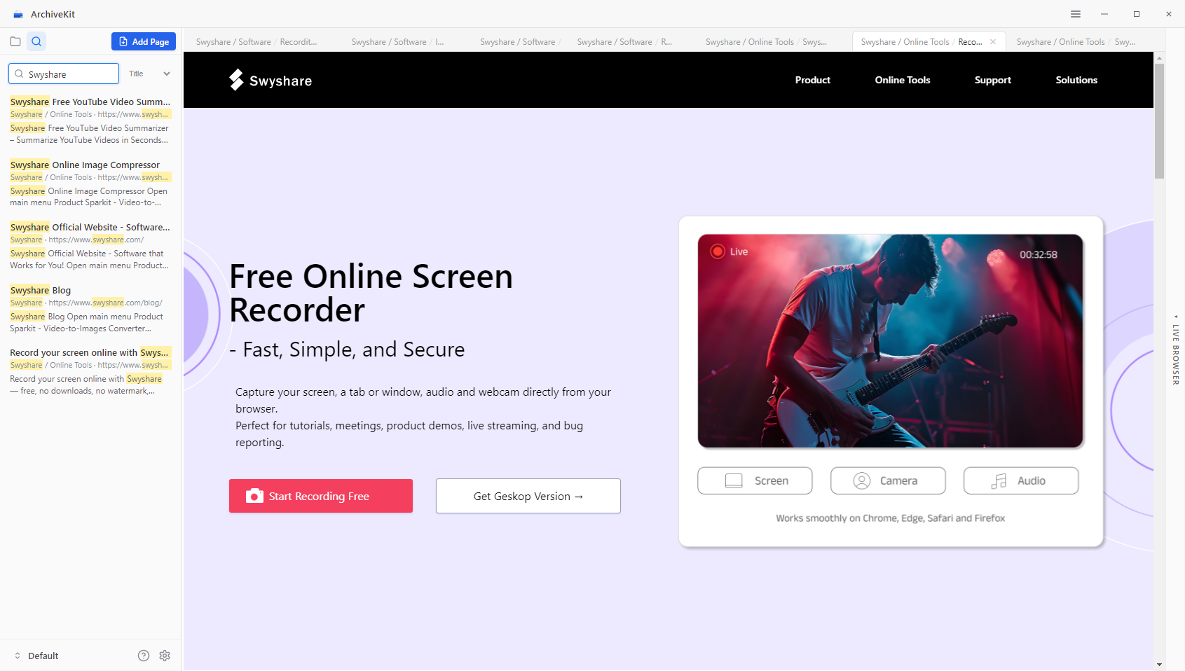 archivekit search content