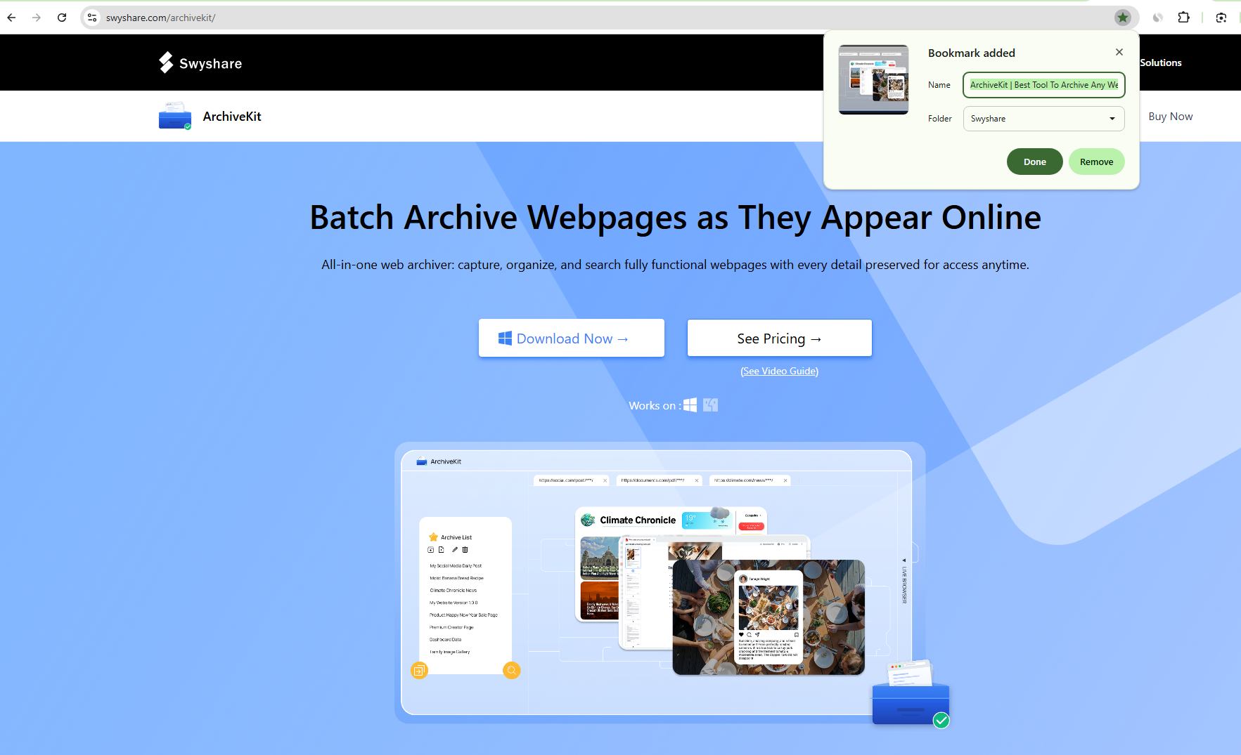 bookmark webpage in chrome