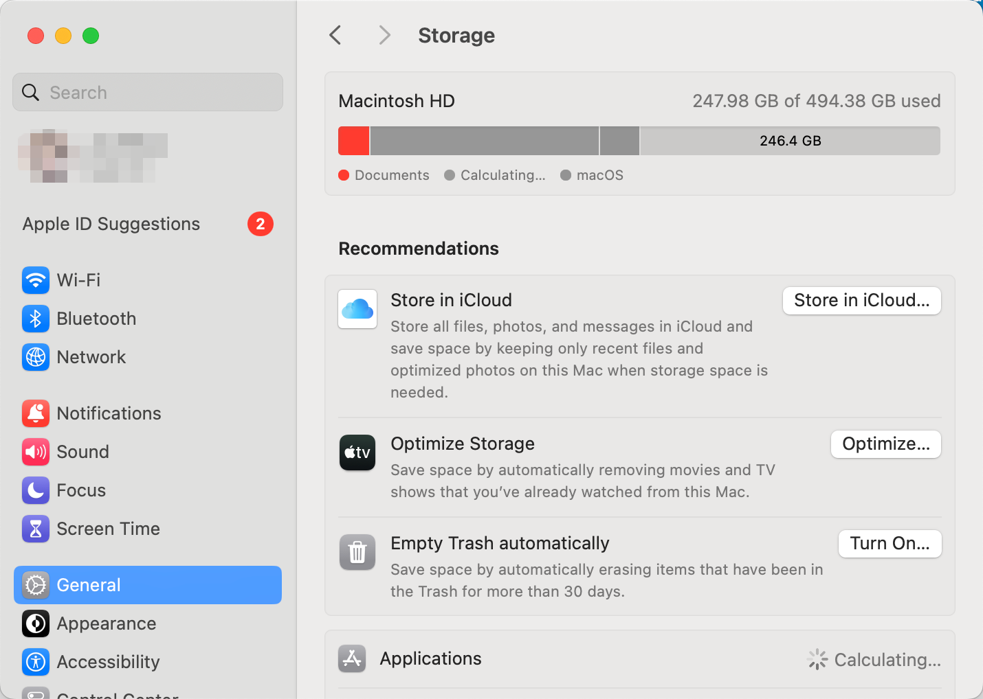 check mac storage