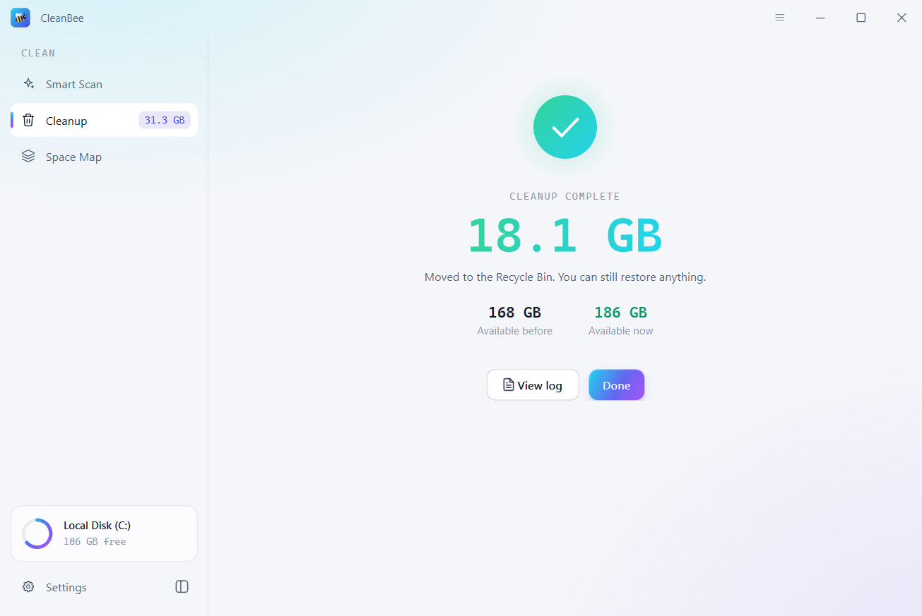 cleanbee cleanup complete