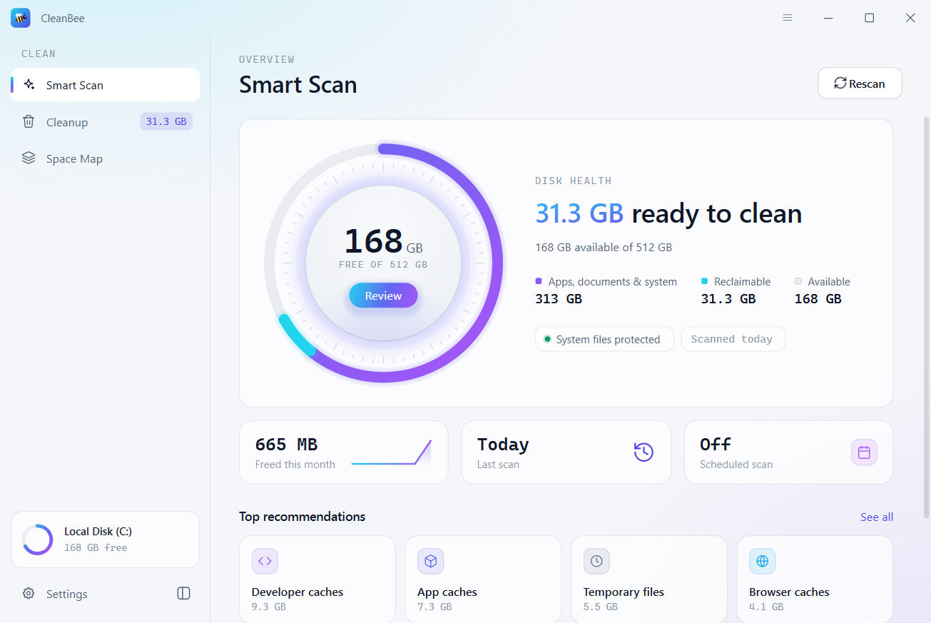 cleanbee smart scan overview
