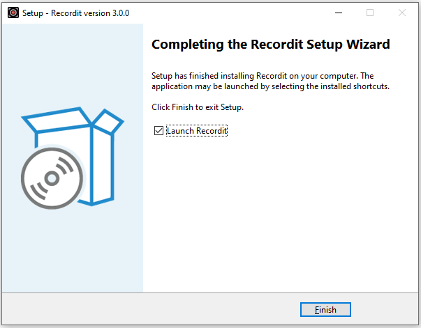 Instalação completa do Recordit 3.0