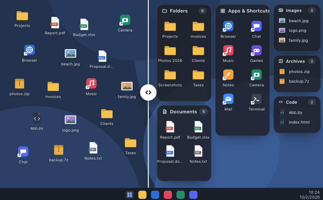 desktidy organize desktop icons