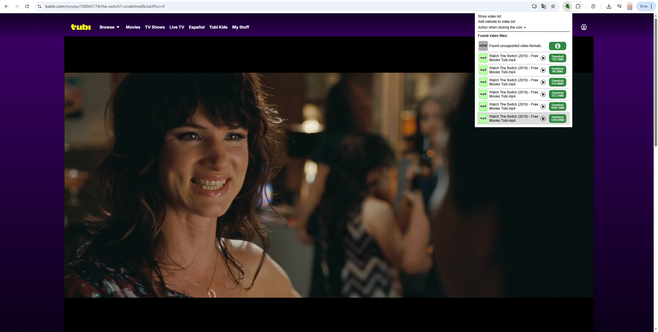 download tubi movie with extension