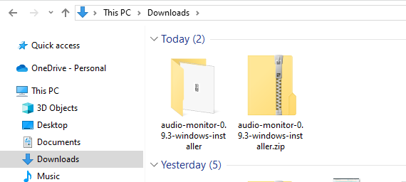 Extraer el zip del complemento obs