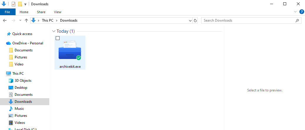 find archivekit installer on windows