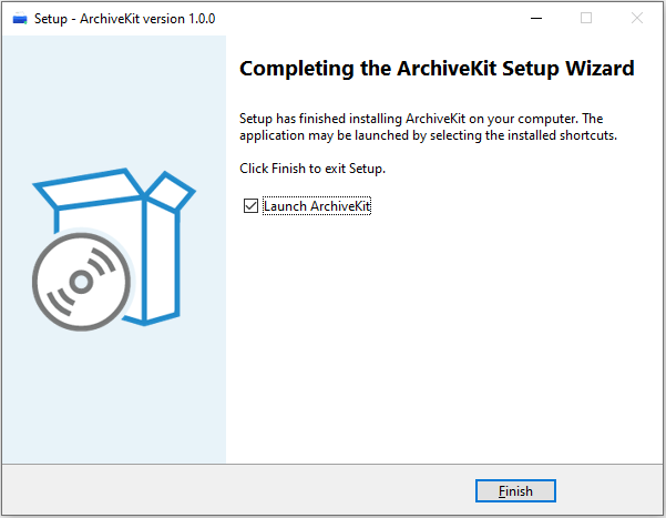 finish archivekit installation