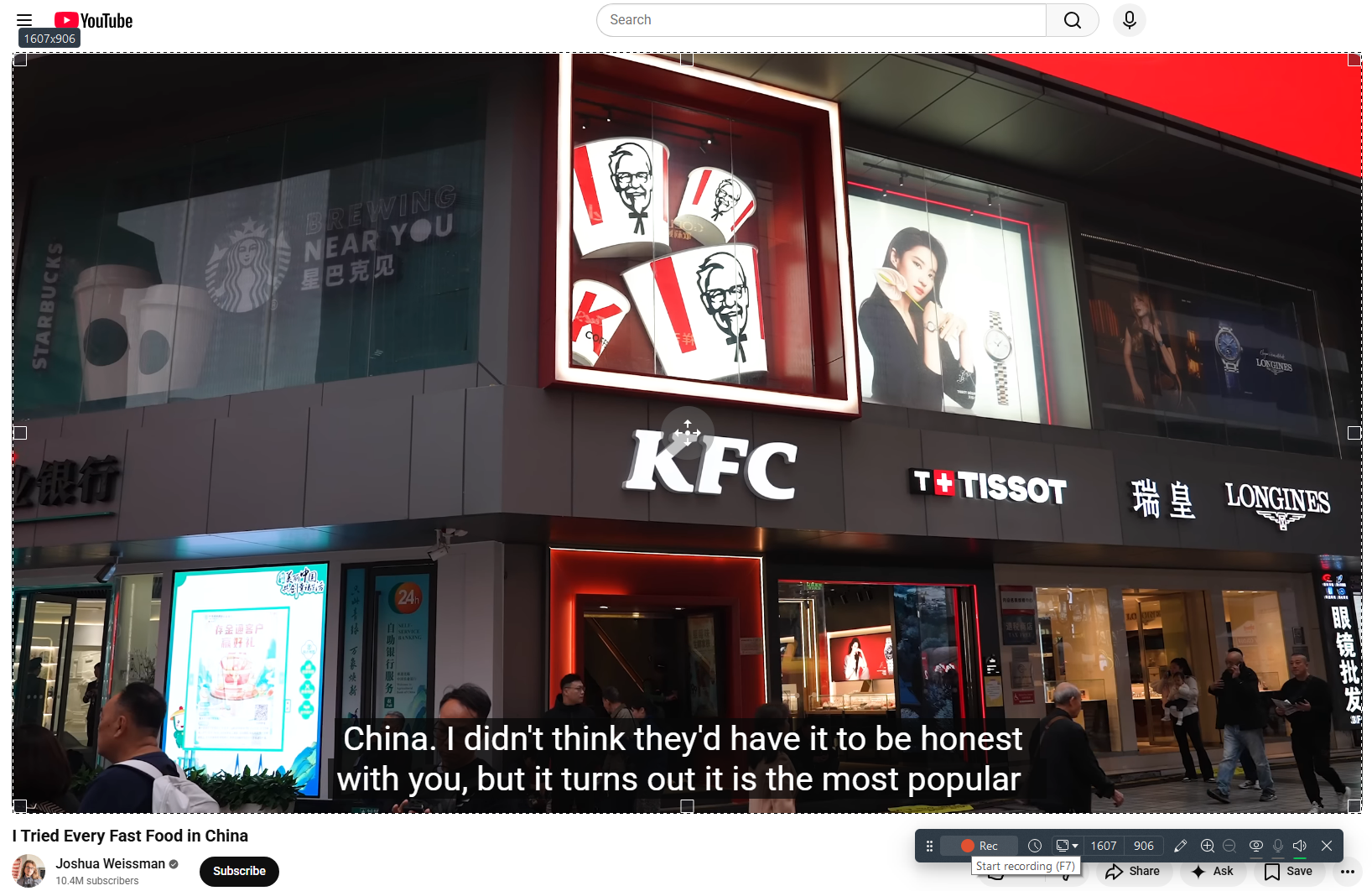 icecream screen recorder select area