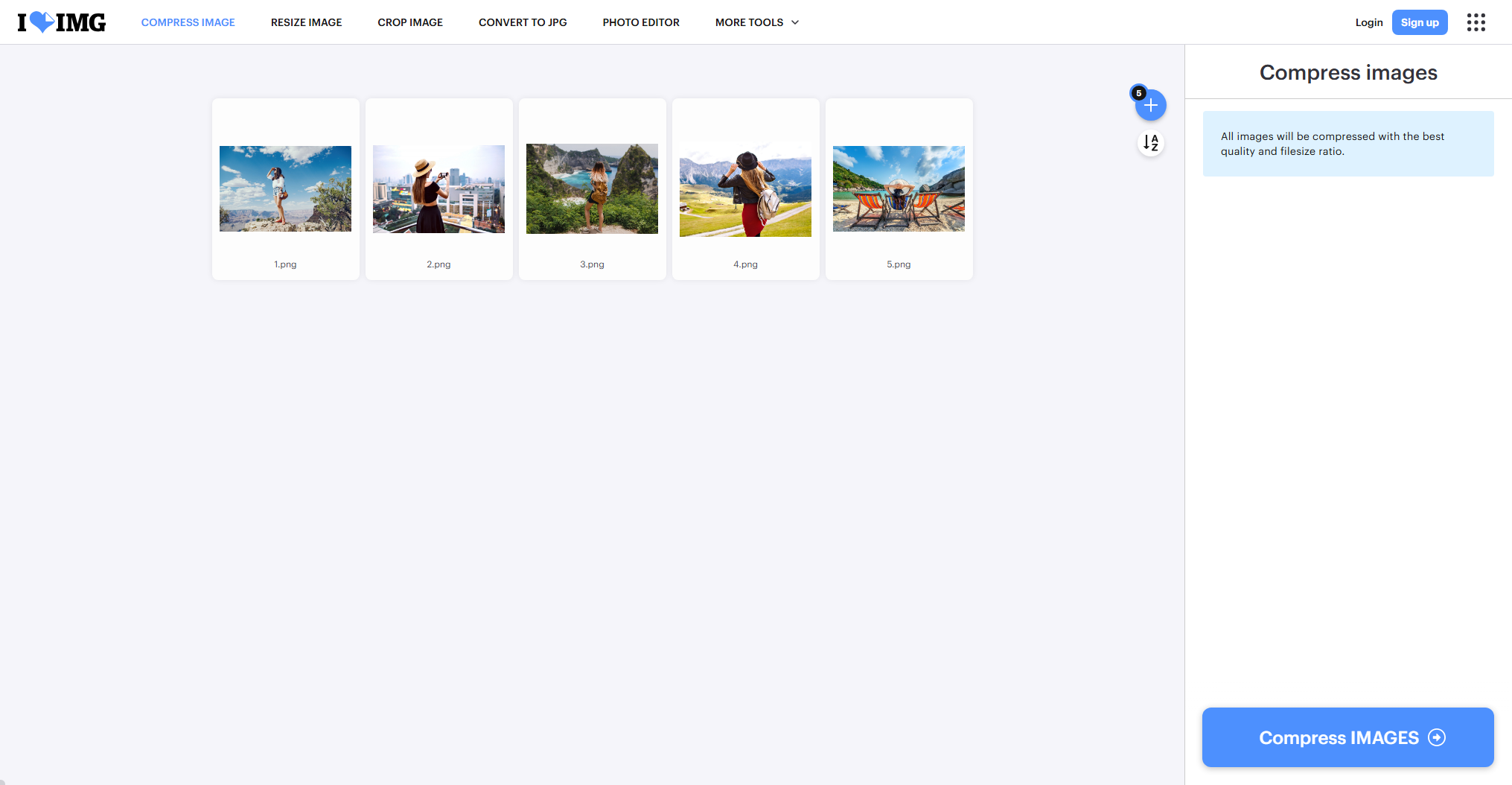 iloveimg image compressor