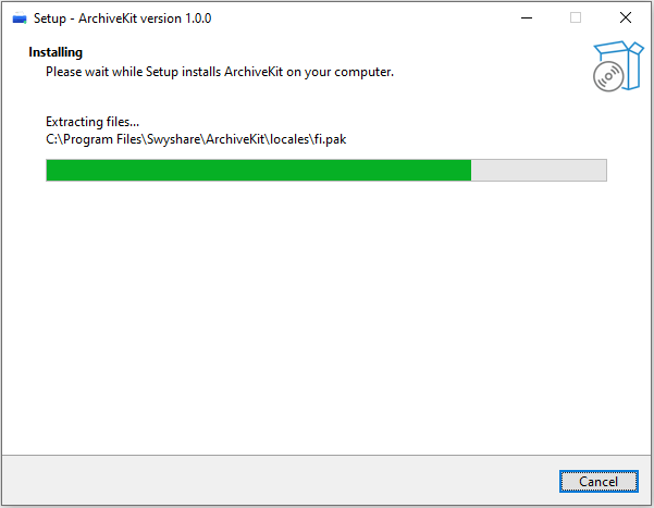 installing archivekit