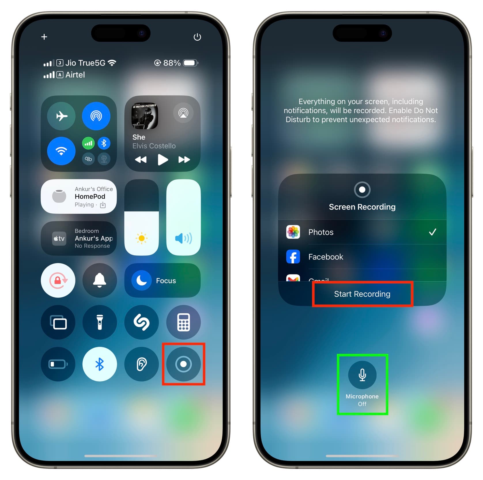 iphone screen record
