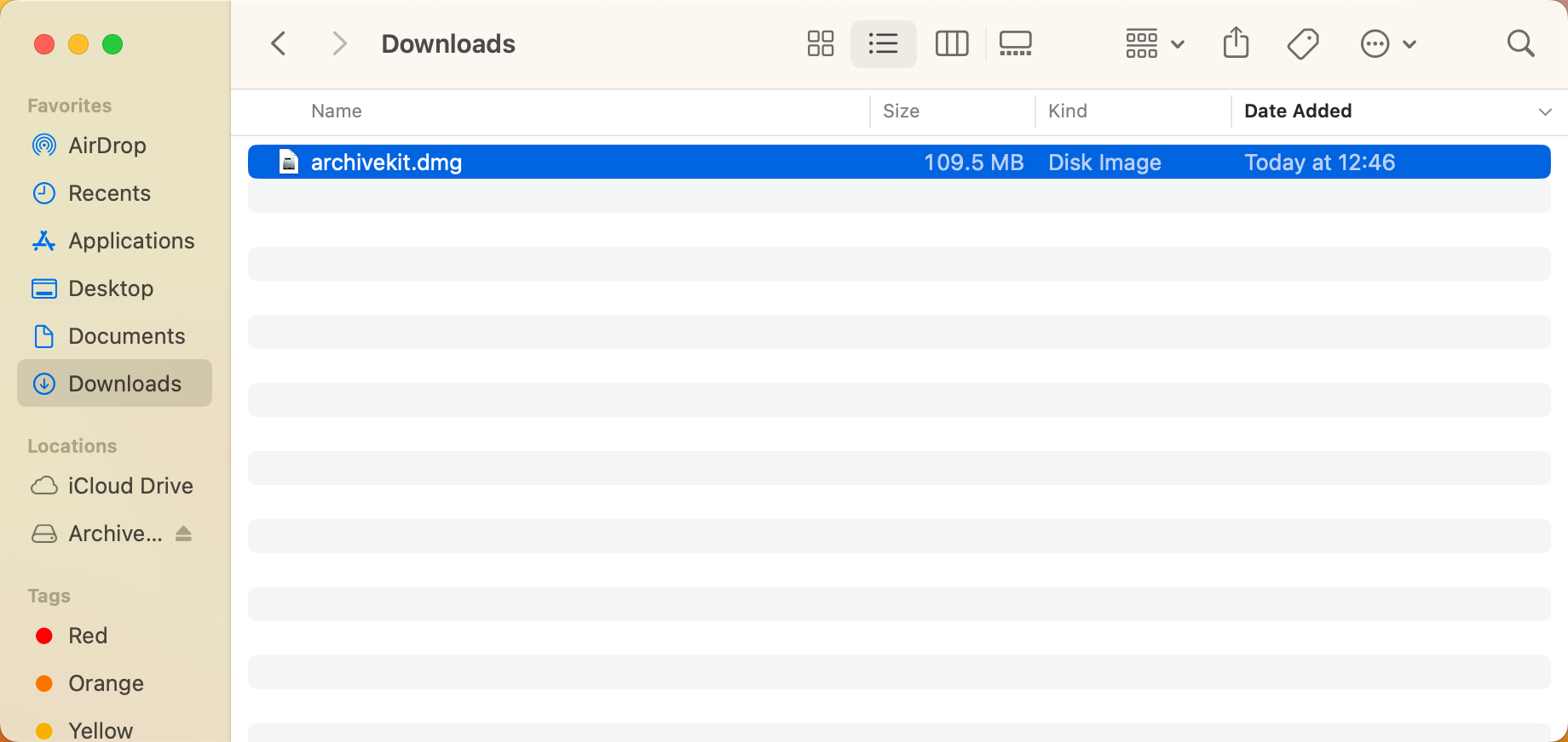 locate archivekit installer on mac