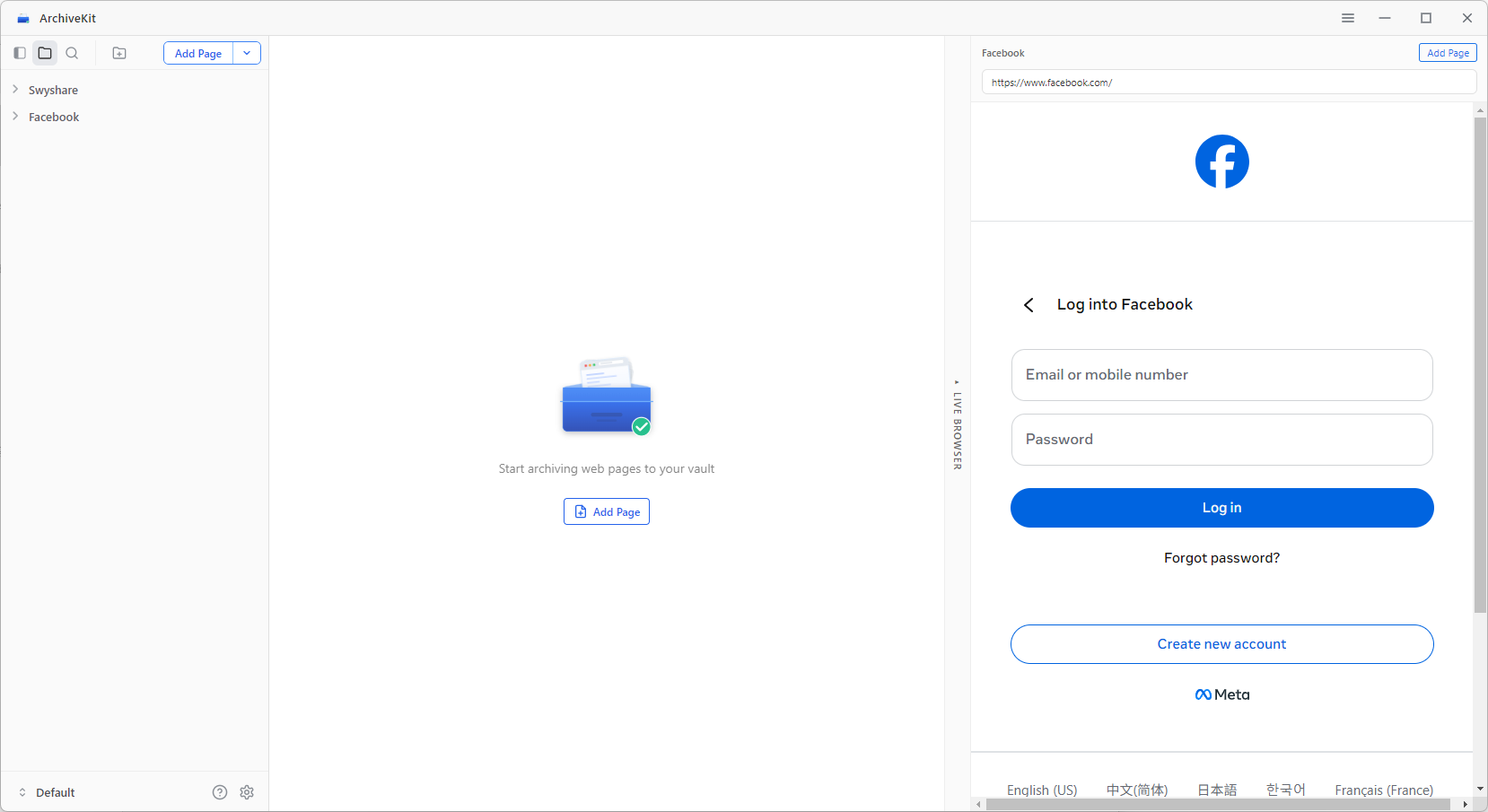 log in fb to access page