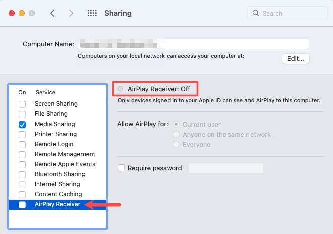 mac disconnect the airplay