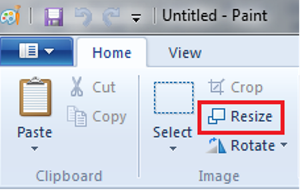 microsoft paint resize image