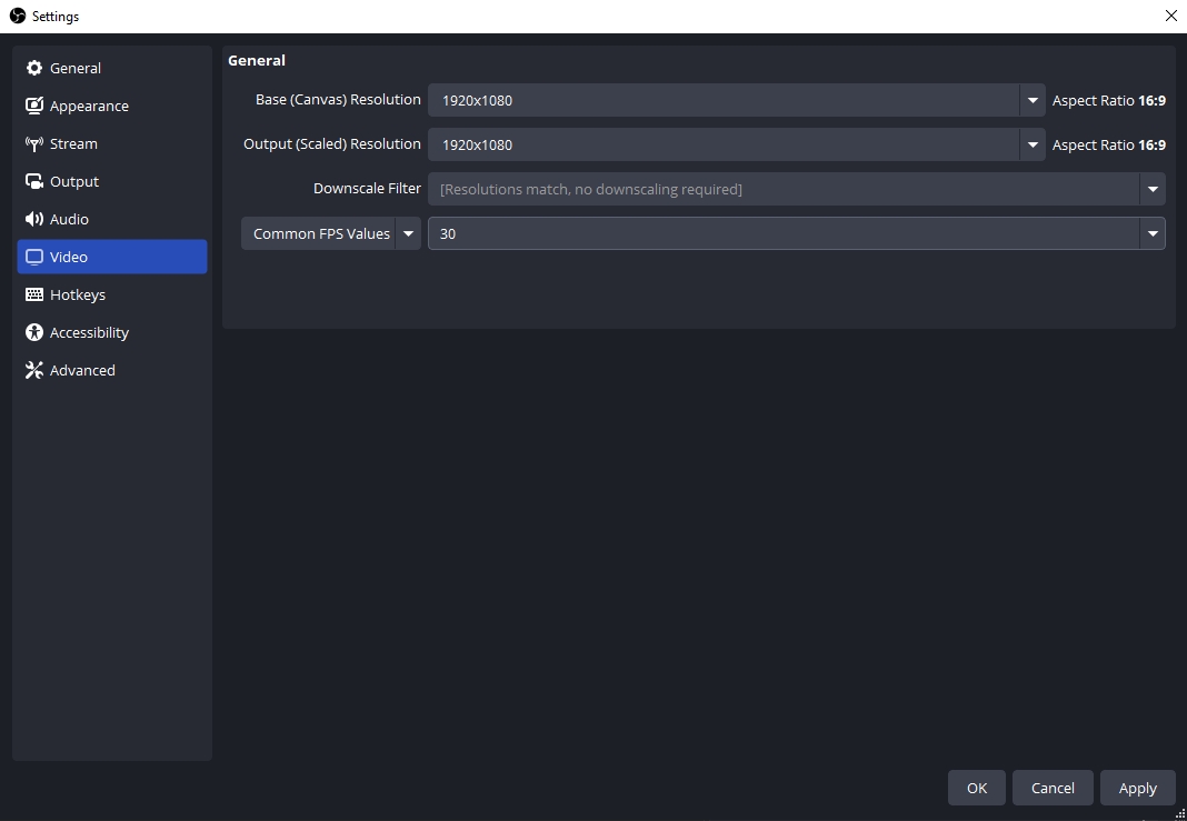 obs best video settings