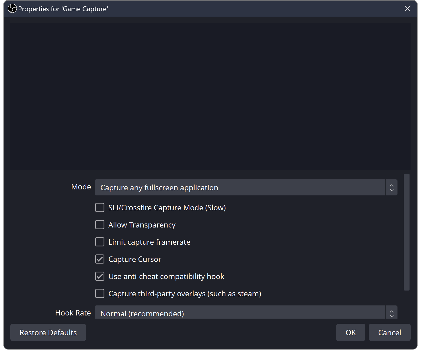 obs enable cursor capture