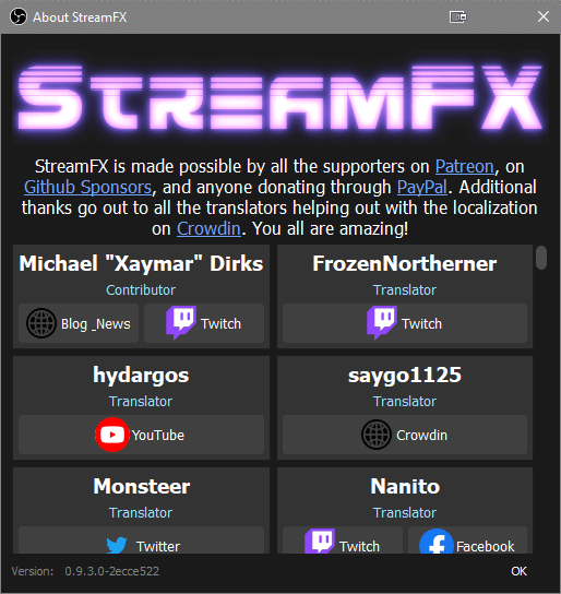 complemento obs streamfx