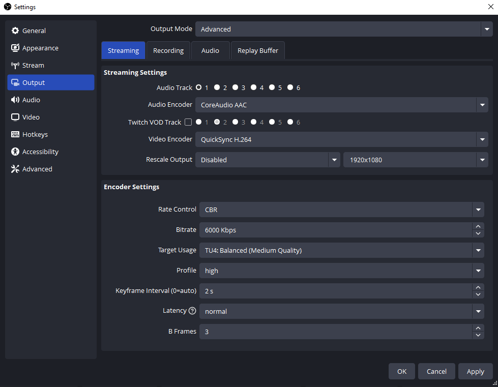 obs streaming settings for amd gpu