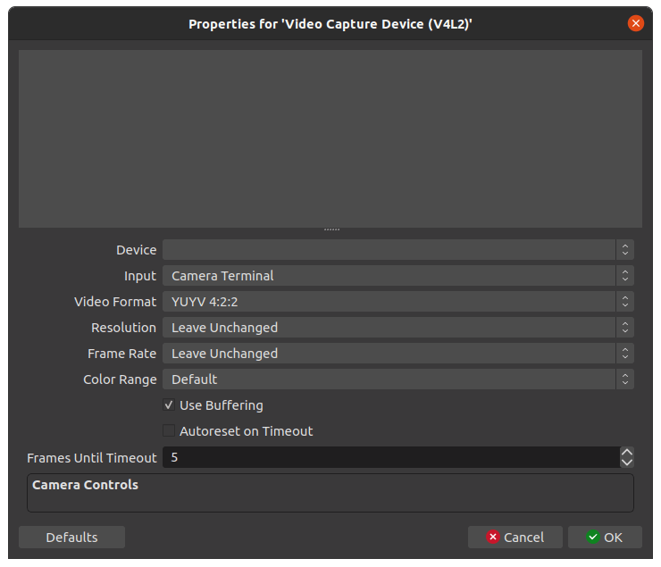 obs video capture source properties