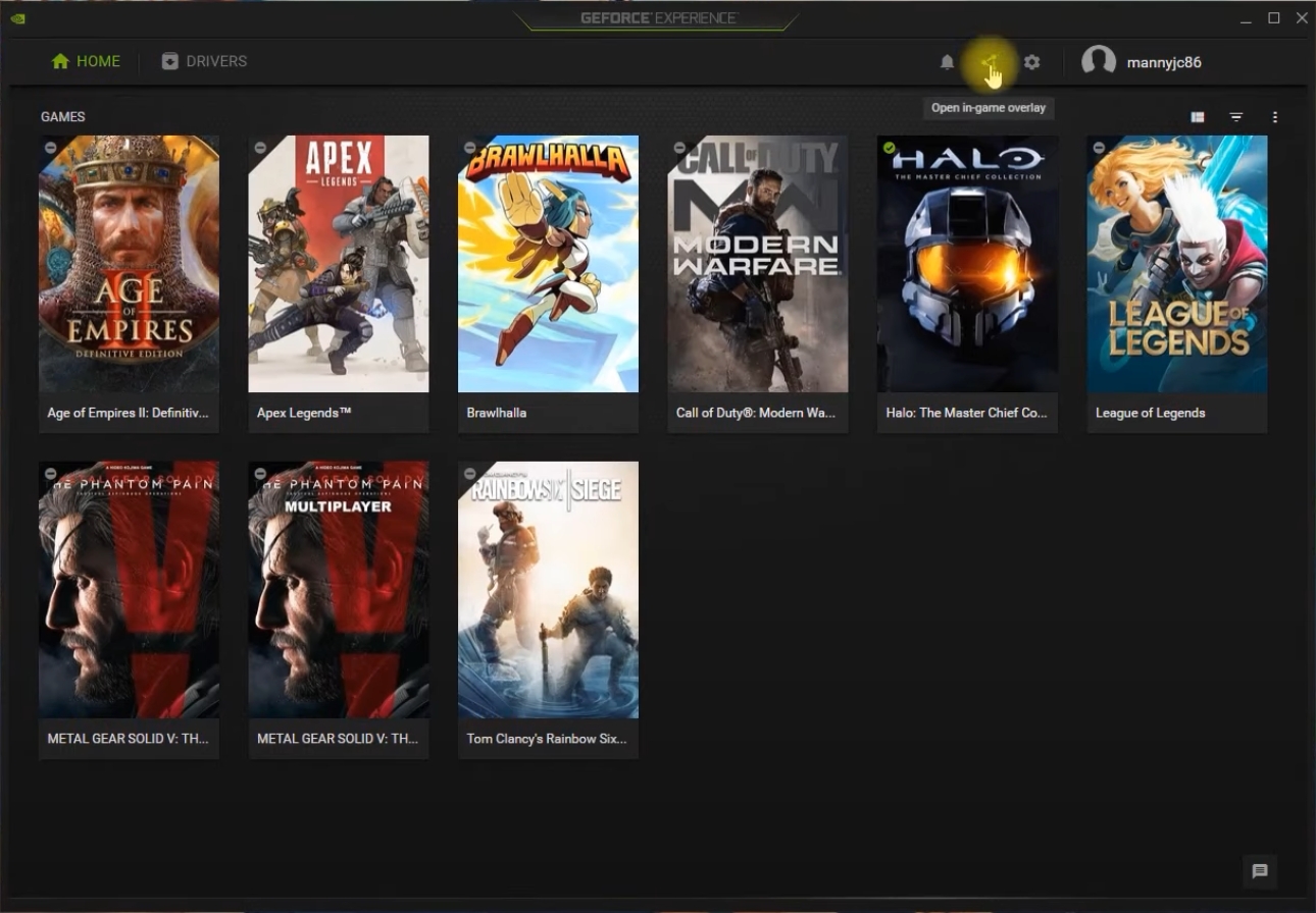 open in game overlay