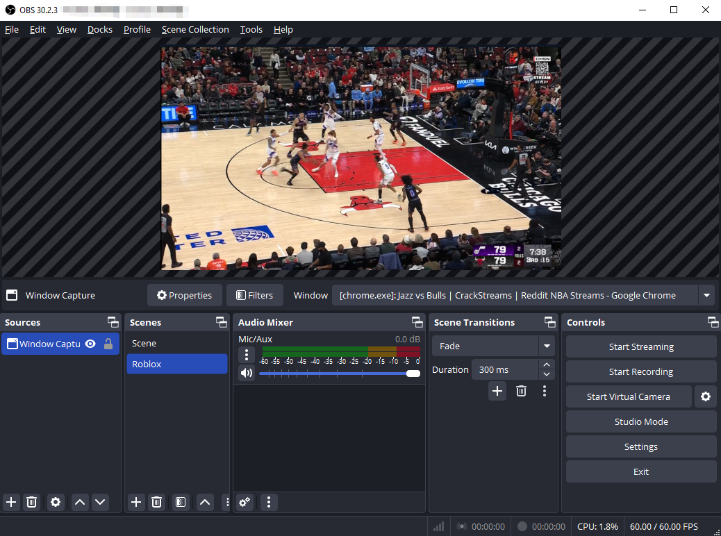 record crackstreams with obs