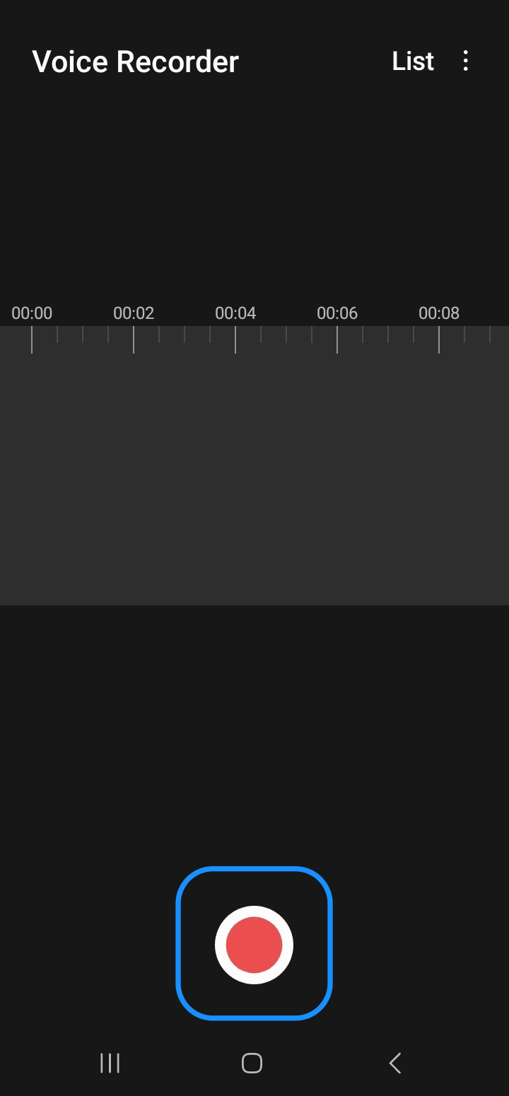 record just audio on android
