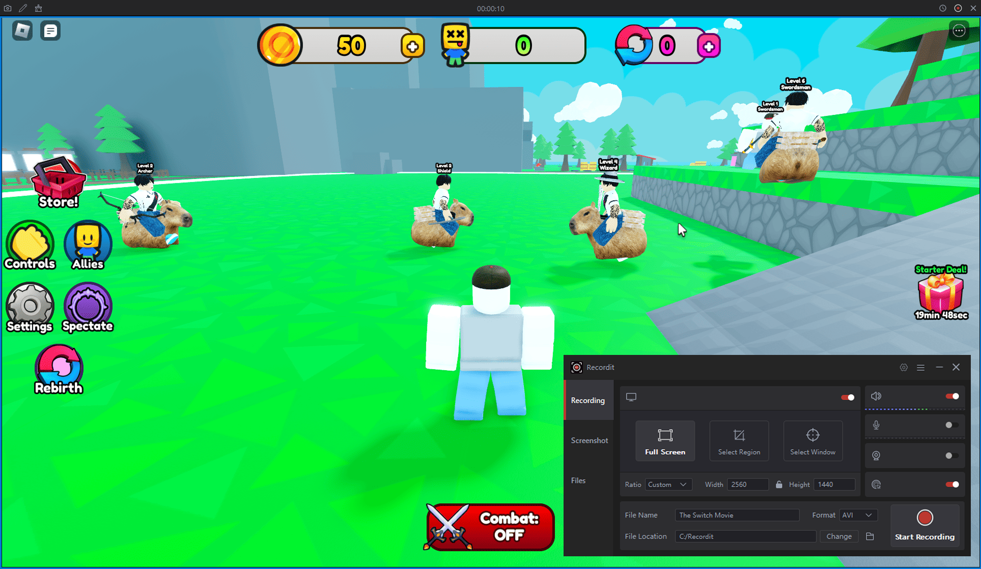 record roblox with recordit