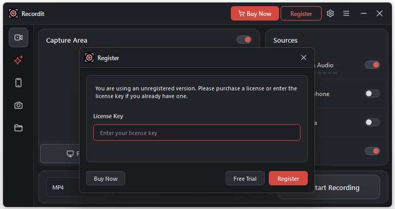 recordit 4 5 version enter key to register