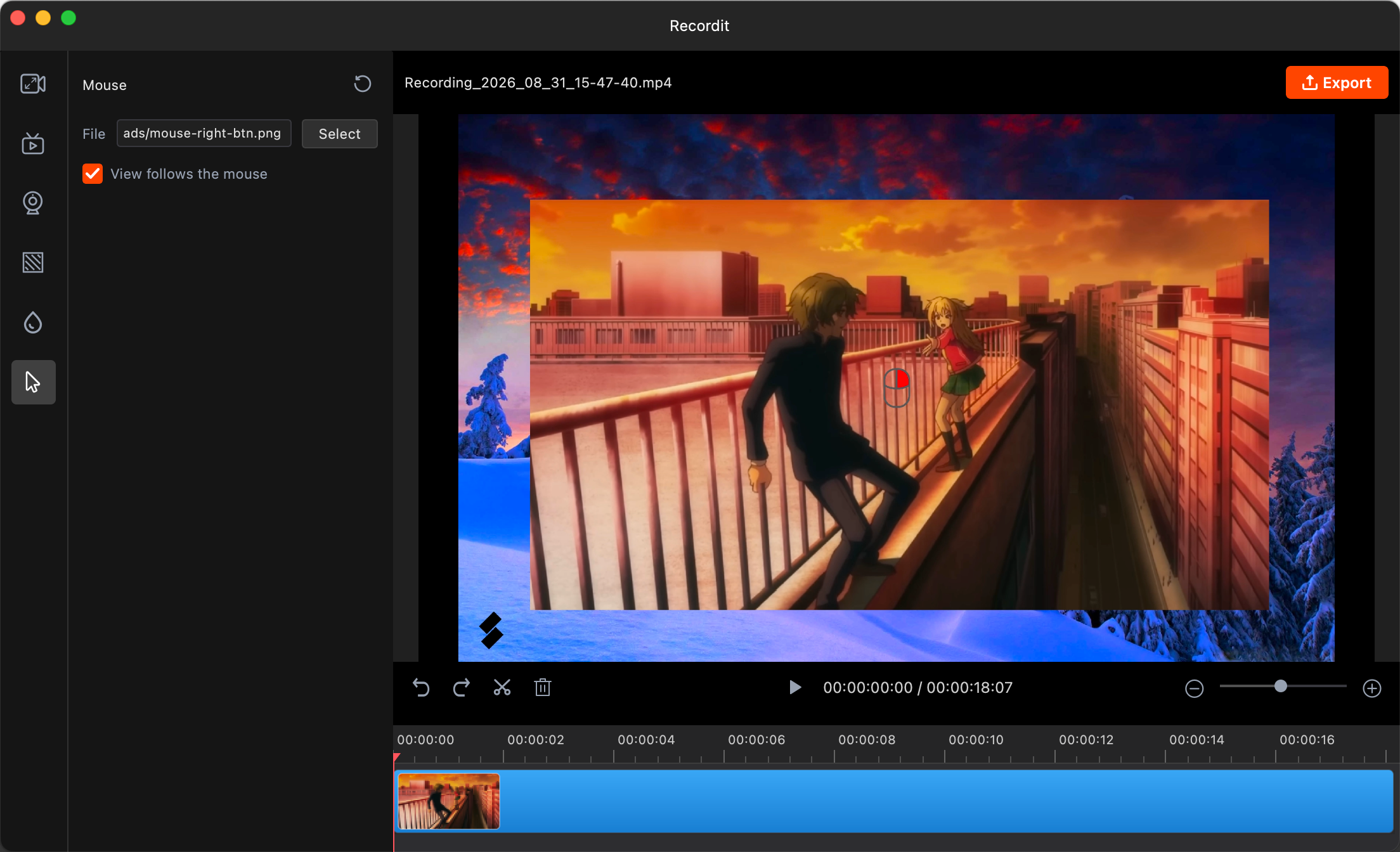 recordit add mouse effect image