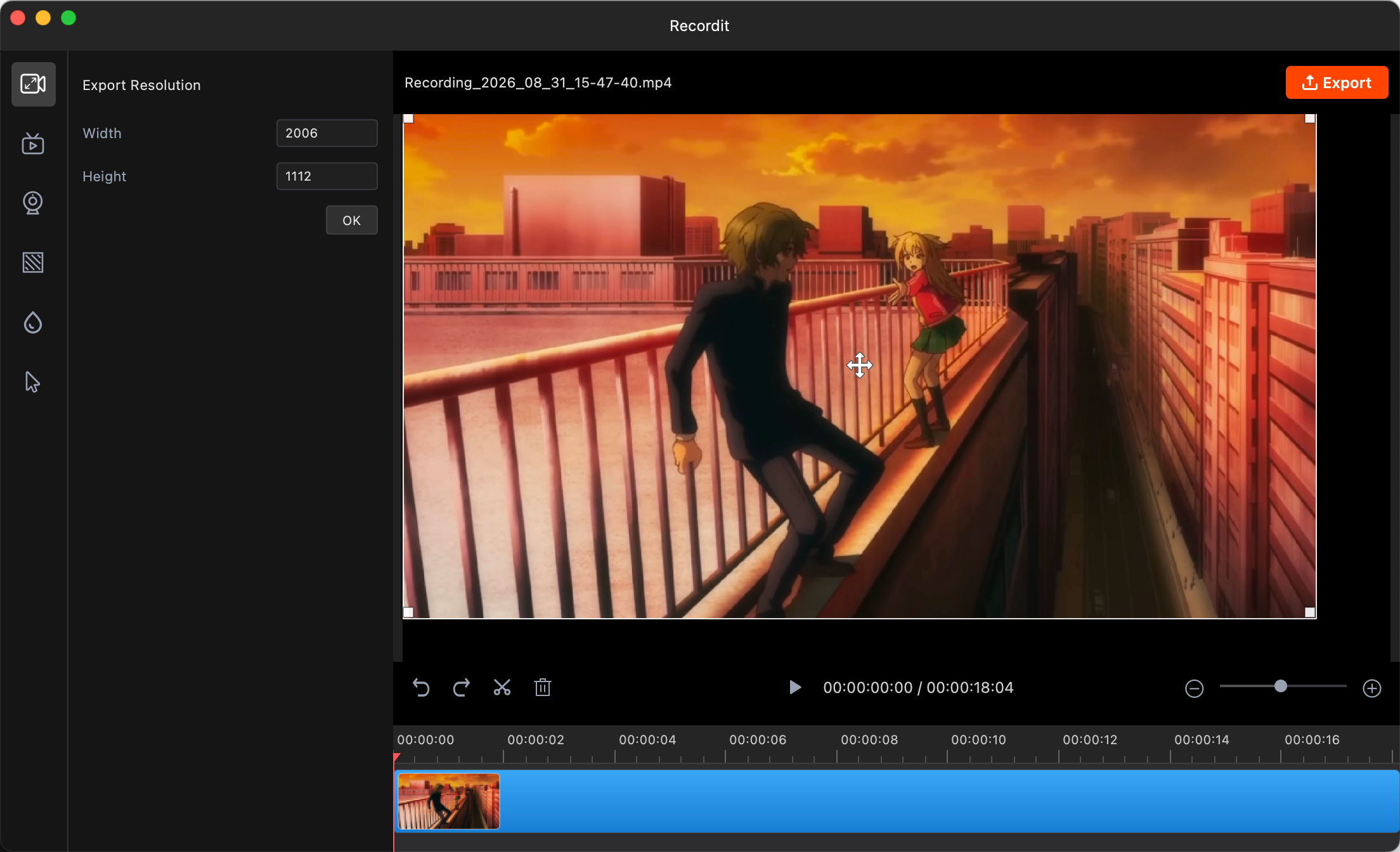 recordit resize recorder video