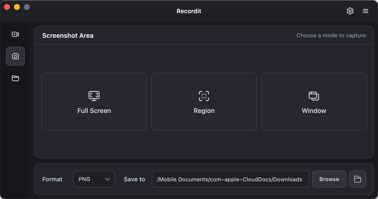 recordit screenshot tab