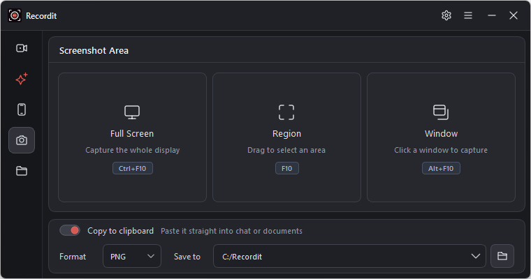 recordit version 4 5 screenshot tab