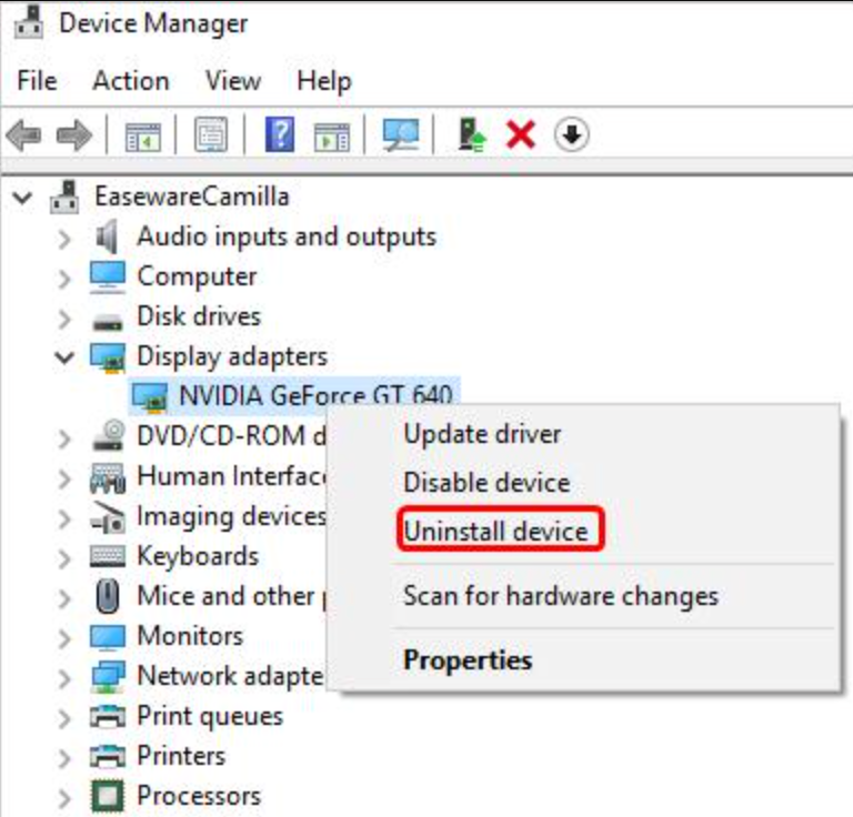 reinstall nvidia drivers