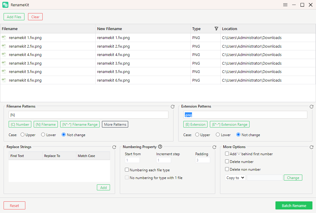 renamekit replace fw png to png