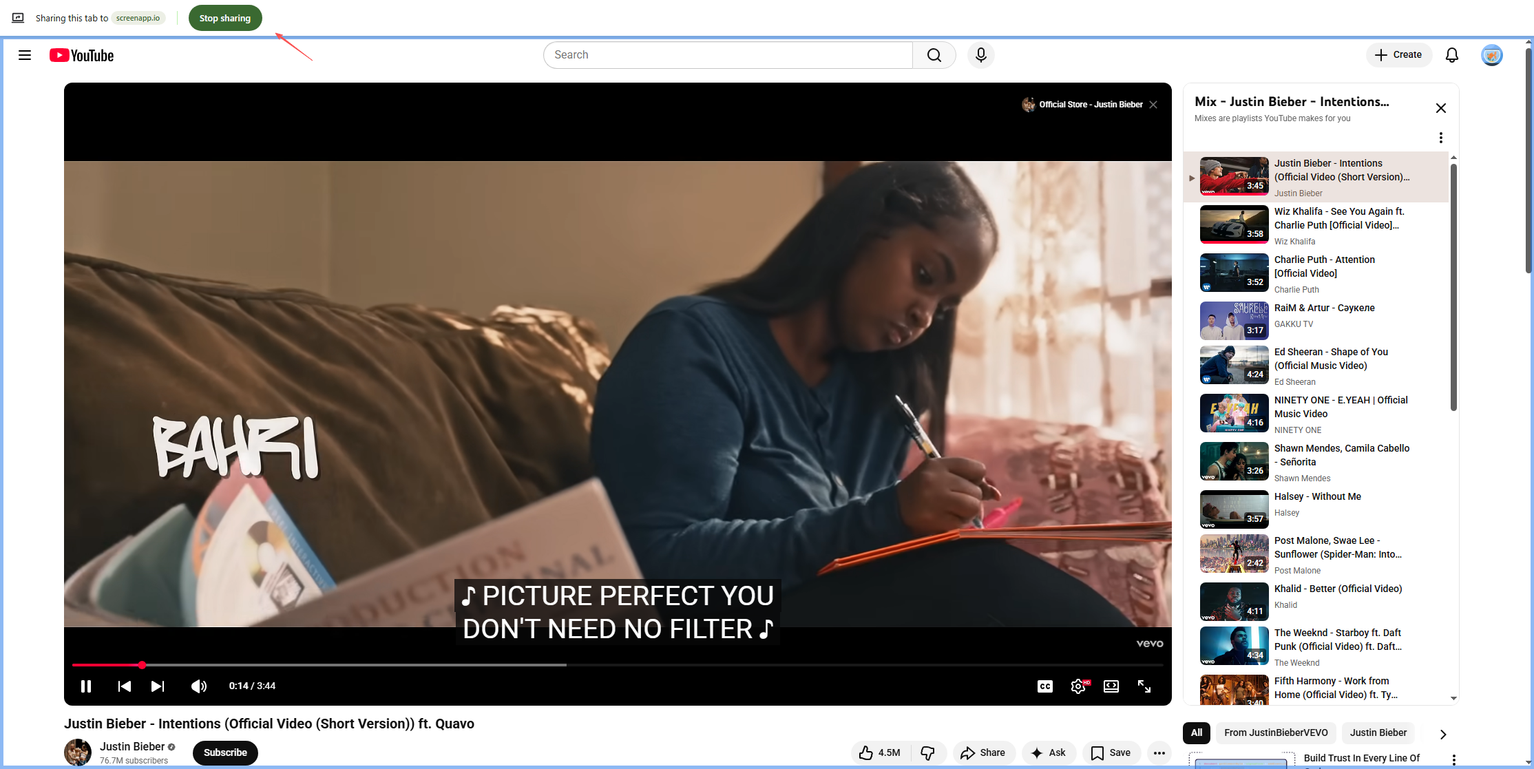 screenapp stop sharing