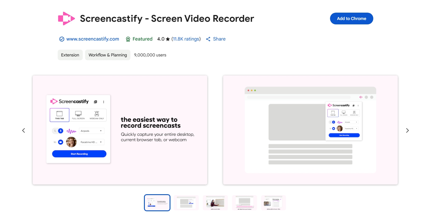 screencastify chrome extension