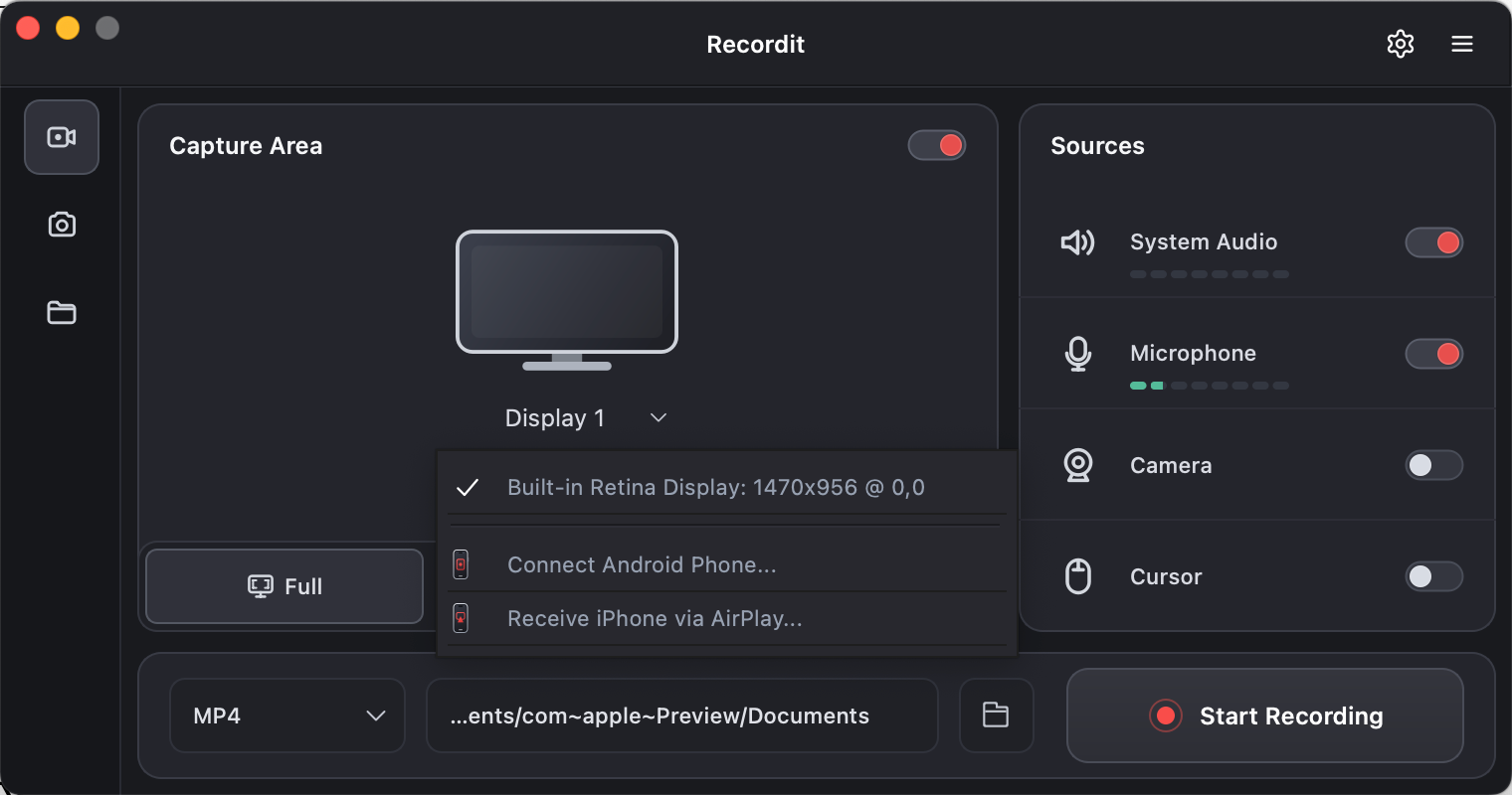 select display screen