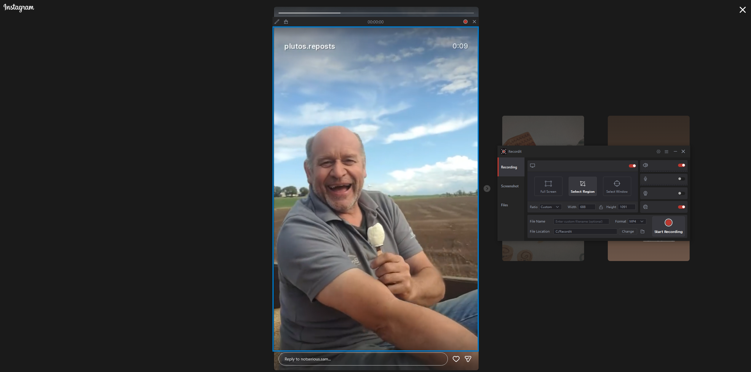 swyshare record instagram live