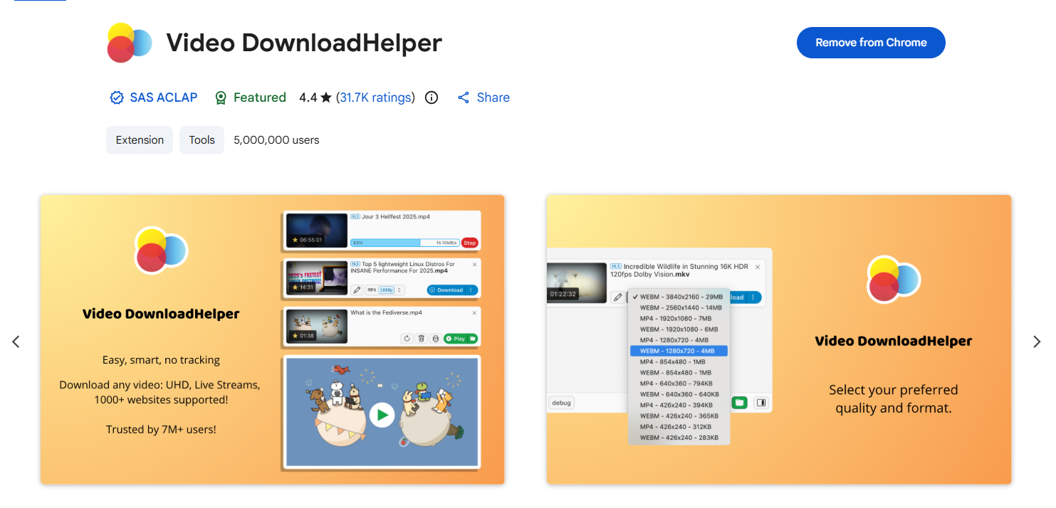 video downloadhelper