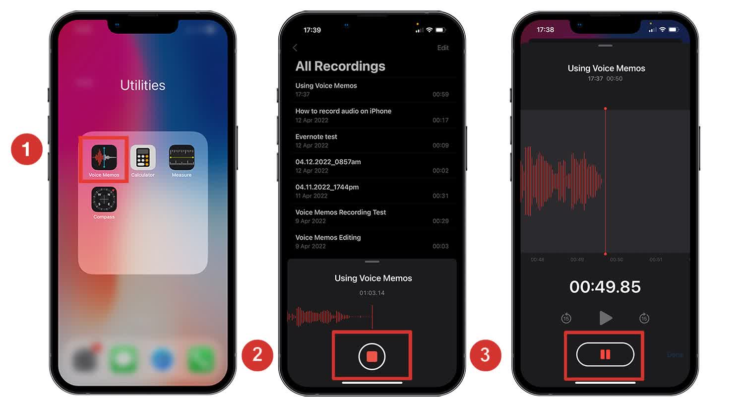 voice memos iphone record sound