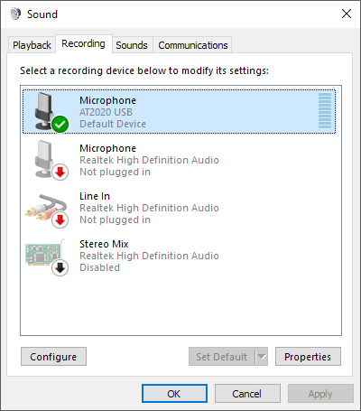 windows sounds recordings