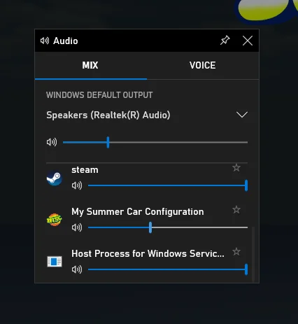 xbox game bar audio