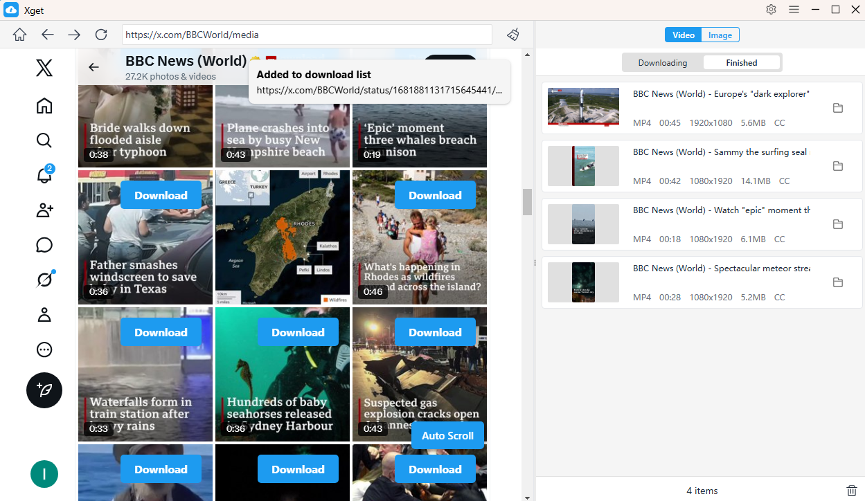 xget archive twitter videos